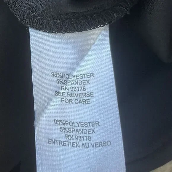 TAHARI Dress Pants Womens 8 Solid Black Flat Front Wide Straight Leg Stretch - Picture 7 of 8